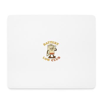 Battery Low Club - Mouse Pad (horizontal) - white - Front