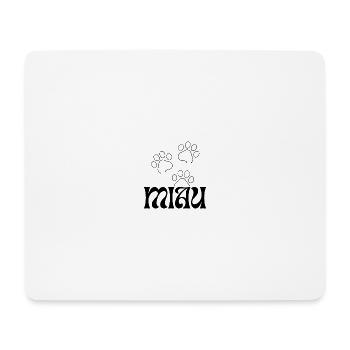 Miau Katzenpfoten - Mousepad (Querformat) - Weiß - Vorne