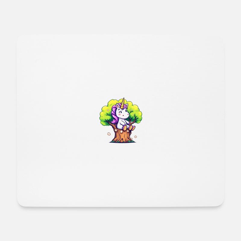 Einhorn - Mousepad (Querformat) - Weiß