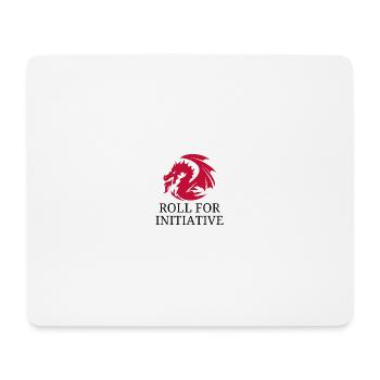 Roll For Initiative – Feuerdrache - Mousepad (Querformat) - Weiß - Vorne