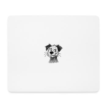 Skizze Hundeporträt Sketch - Mousepad (Querformat) - Weiß - Vorne