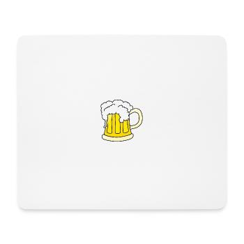 beer - Mousepad (Querformat) - Weiß - Vorne