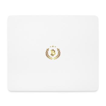 Bitcoin golden wreath design - Mouse Pad (horizontal) - white - Front