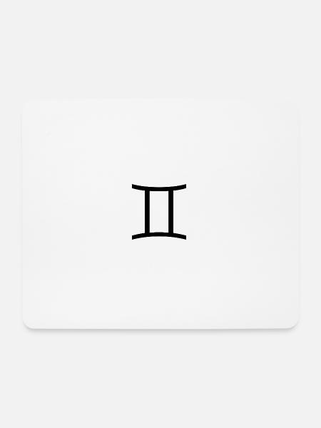 Sternzeichen Zwilling / Zwillinge - Mousepad (Querformat) - Weiß