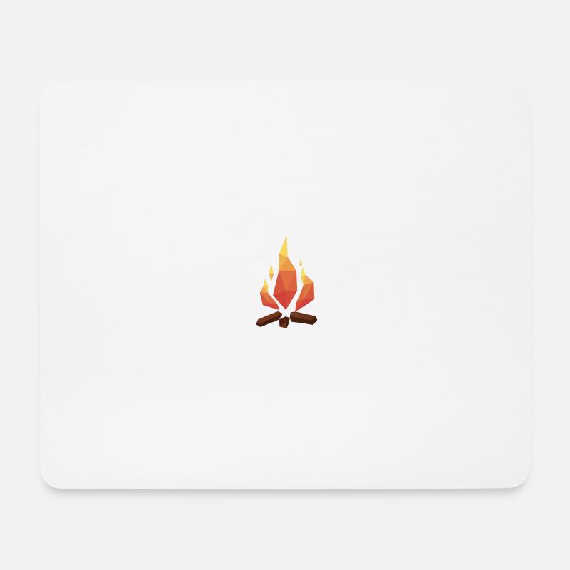 Polyart Polynom Fineline Lagerfeuer - Mousepad (Querformat) - Weiß
