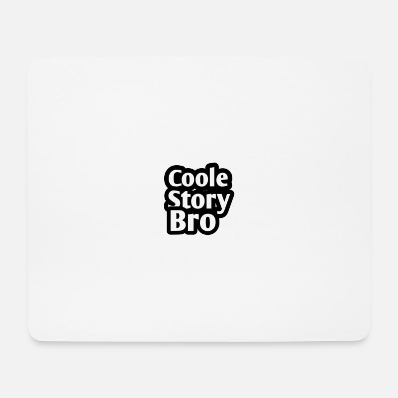 Coole Story Bro - Mousepad (Querformat) - Weiß