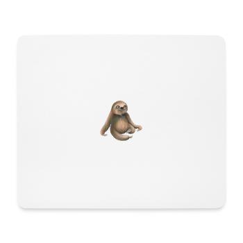 Faultier chillt und relaxed braun - Mousepad (Querformat) - Weiß - Vorne