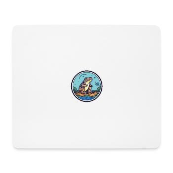 Cosmic Amphibian: Vibrantly Colored Trippy Frog - Mouse Pad (horizontal) - white - Front