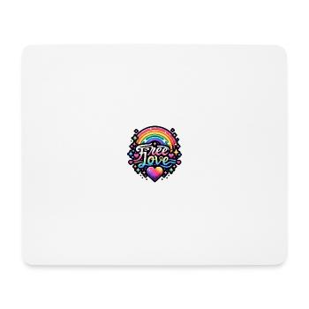 FreeLove1 - Mousepad (Querformat) - Weiß - Vorne