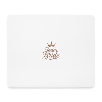 Team Bride Krone Rose Gold - Mousepad (Querformat) - Weiß - Vorne