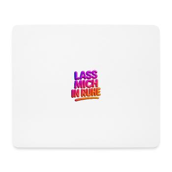 Lass Mich In Ruhe Neon 3D Typografie - Mousepad (Querformat) - Weiß - Vorne