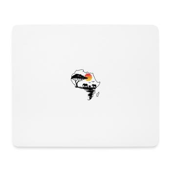 Sunset Savannah Africa Silhouette - Mousepad (Querformat) - Weiß - Vorne