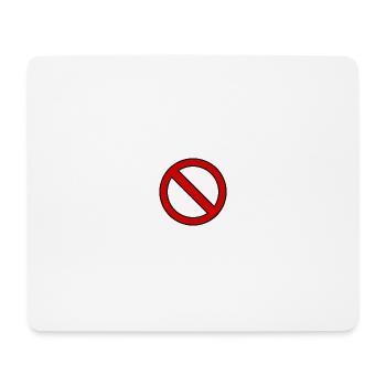 Verboten Schild Geschenk Idee - Mousepad (Querformat) - Weiß - Vorne