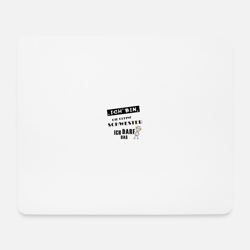 petite sœur - Tapis de souris (format paysage) - blanc