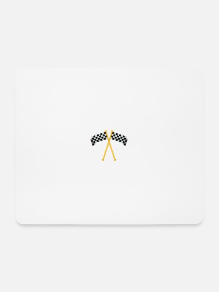 racing flag - Mouse Pad (horizontal) - white