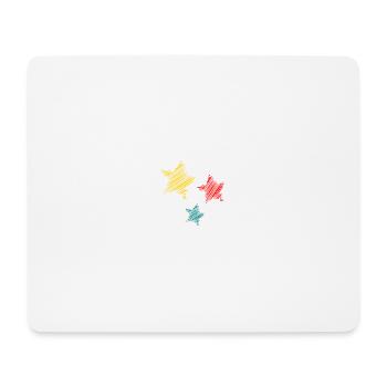 STAR. STAR. STERNE. PARTY. JAHRESTAG. WEIHNACHTEN - Mousepad (Querformat) - Weiß - Vorne