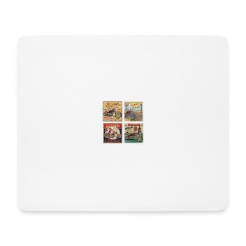 Vintage Motorcycle Poster, Vintage Motorcycle - Mouse Pad (horizontal) - white - Front