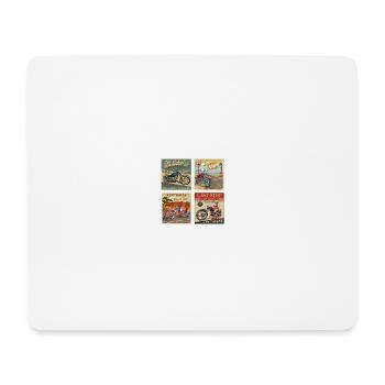 Vintage Motorcycle Poster, Vintage Motorcycle - Mouse Pad (horizontal) - white - Front