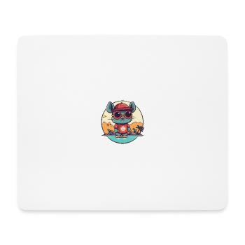 Souris en vacances - Tapis de souris (format paysage) - blanc - Devant