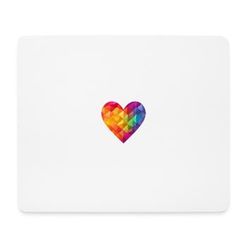 LGBTQIA+ Heart, Love & Support - Mouse Pad (horizontal) - white - Front