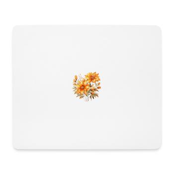 Fleur - Tapis de souris (format paysage) - blanc - Devant