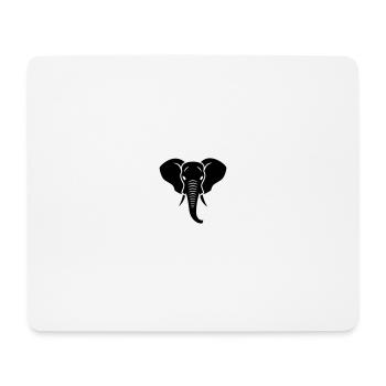 Elefant - Mousepad (Querformat) - Weiß - Vorne