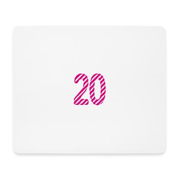 20. 20e ANNIVERSAIRE. ANNIVERSAIRE 20 ANS. 20 ANS. - Tapis de souris (format paysage) - blanc - Devant