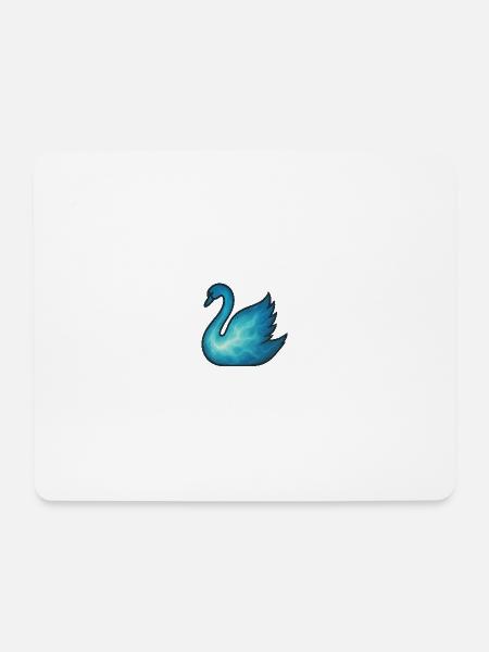 Seelentier und Wächterwesen: Schwan - Mousepad (Querformat) - Weiß