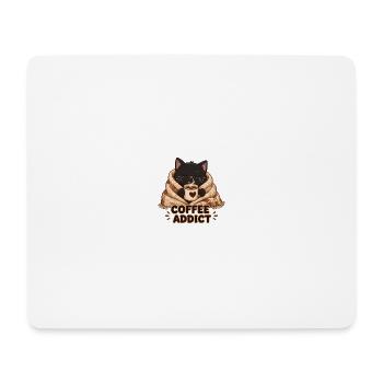 Katzen und Kaffee - Mousepad (Querformat) - Weiß - Vorne