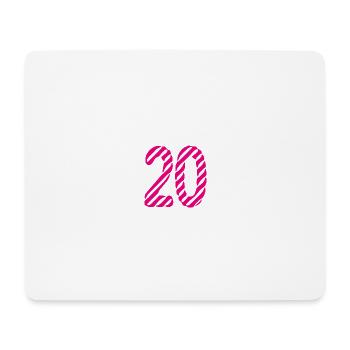 20. 20 ANS. 20e ANNIVERSAIRE. ANNIVERSAIRE 20 ANS. - Tapis de souris (format paysage) - blanc - Devant