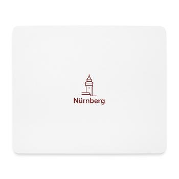 Nürnberg Turm Silhouette - Mousepad (Querformat) - Weiß - Vorne
