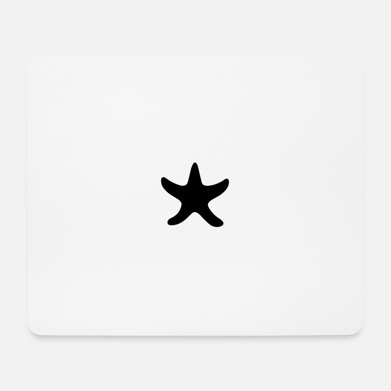 Seestern - Mousepad (Querformat) - Weiß