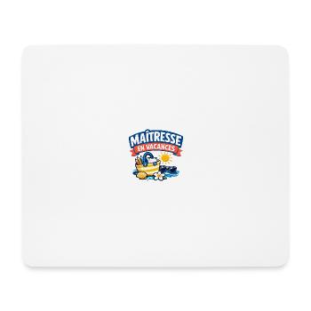 Maîtresse en Vacances Cadeau Été - Tapis de souris (format paysage) - blanc - Devant