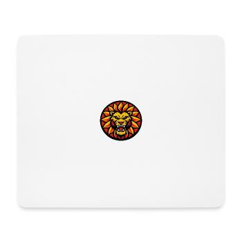 Feuerlöwe Sonnenkreis Emblem - Mousepad (Querformat) - Weiß - Vorne
