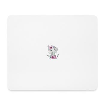 Elefant - Mousepad (Querformat) - Weiß - Vorne
