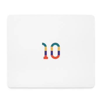 Die Zahl 10 - Mousepad (Querformat) - Weiß - Vorne