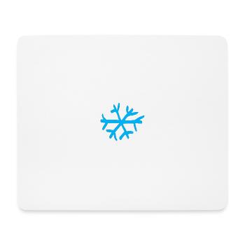 Blue snowflake - Mouse Pad (horizontal) - white - Front