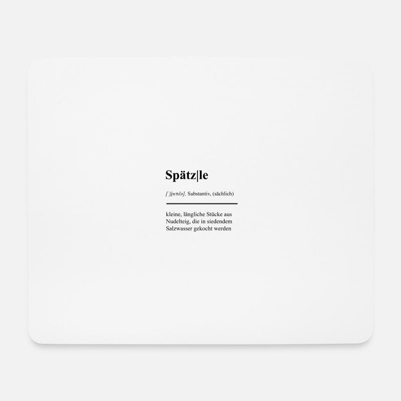 Spätzle-Saga: Schwäbisch köstlich! Duden - Mousepad (Querformat) - Weiß