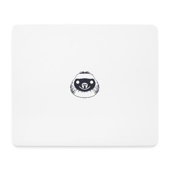 Visage paresseux confortable - Tapis de souris (format paysage) - blanc - Devant