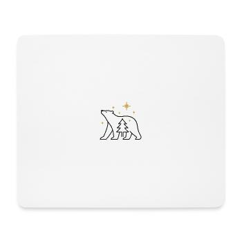 Polar Bear in the Star Forest - Mouse Pad (horizontal) - white - Front
