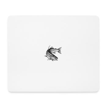 Trout Fish Fishing Ink Tattoo Vector - Mouse Pad (horizontal) - white - Front