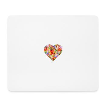 NEW -- Abstract Vibrant Heart Design! - Mouse Pad (horizontal) - white - Front