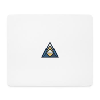 Geometrischer Berggipfel in Blau - Mousepad (Querformat) - Weiß - Vorne