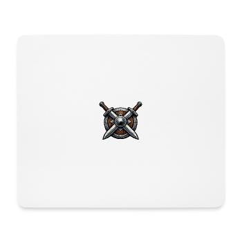 Kreuzklingen Schildemblem - Mousepad (Querformat) - Weiß - Vorne