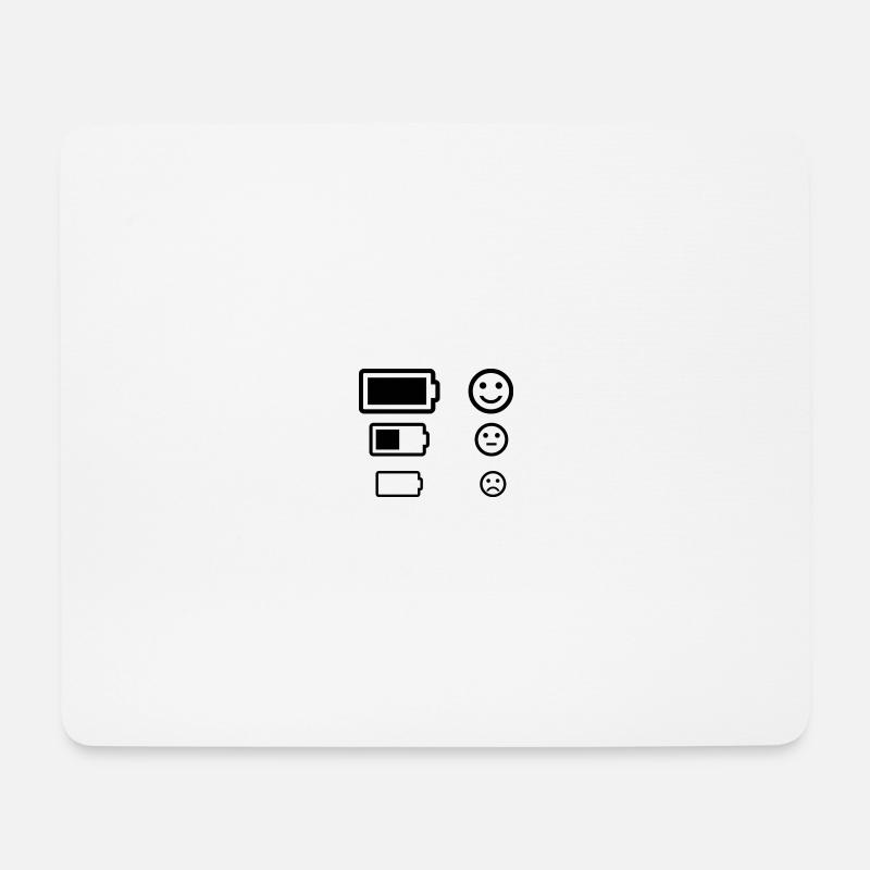 Akku Shirt, Geschenk für Smartphone junkies - Mousepad (Querformat) - Weiß