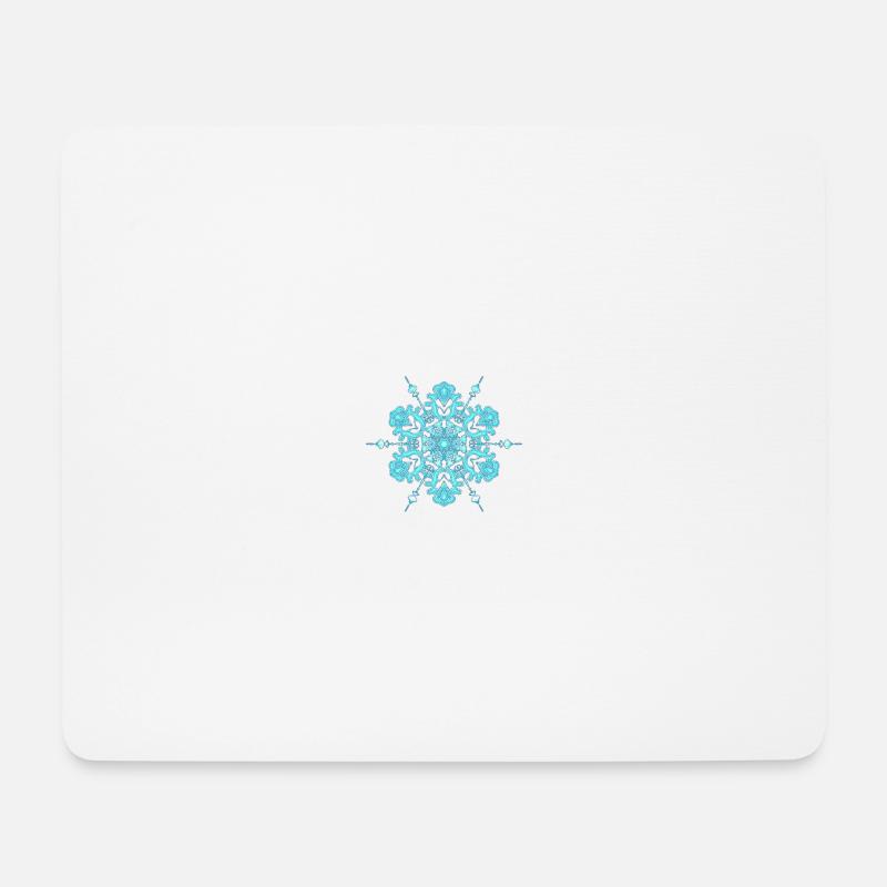 Schneeflocke - Mousepad (Querformat) - Weiß