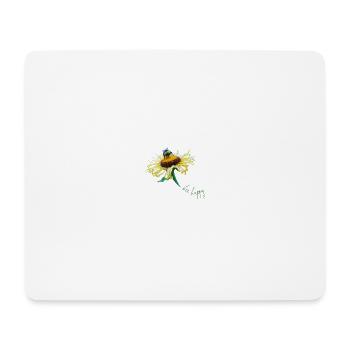 Bee Happy Sommer Motiv Biene Blume - Mousepad (Querformat) - Weiß - Vorne