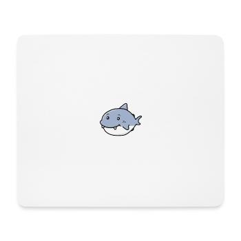 Cute Shark - Mousepad (Querformat) - Weiß - Vorne