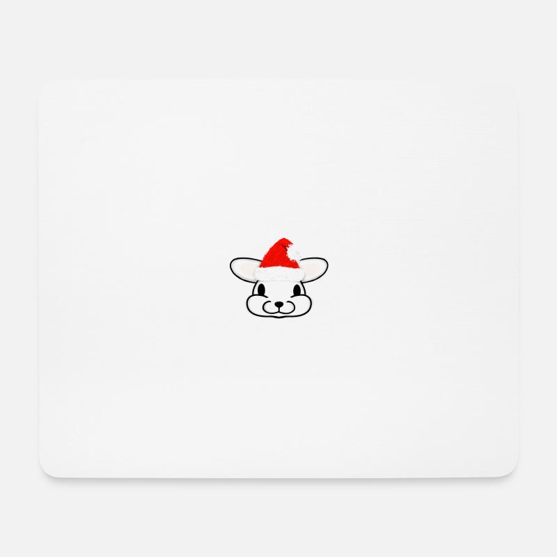 Weihnachtshase - Mousepad (Querformat) - Weiß