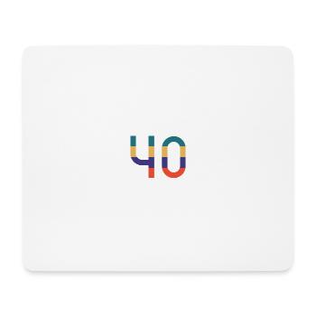 Die Zahl 40 - Mousepad (Querformat) - Weiß - Vorne